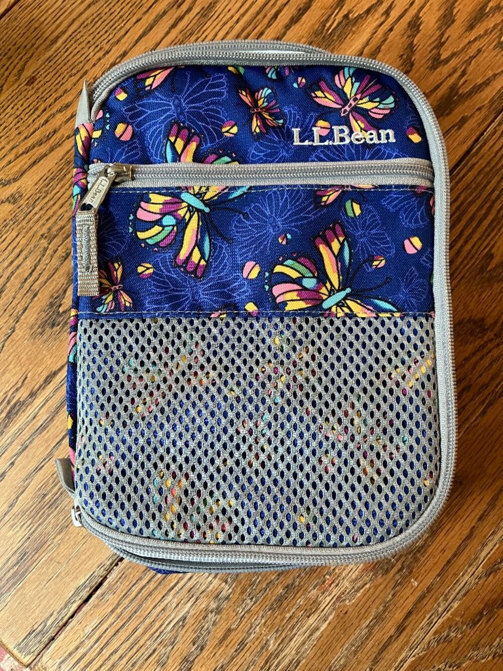LL Bean Kids Butterfly Zippered Lunch Box